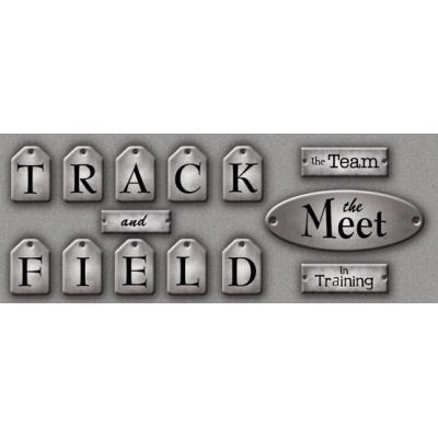 Stamping Station - Track & Field Antique Metallic Tags